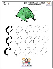 ç harfi çizgi çalışması